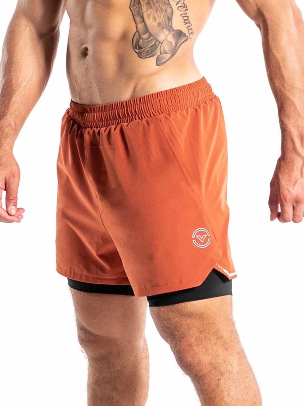 Virus Men's Lightweight Active 2N1 Shorts Arabian Spice Black Medium